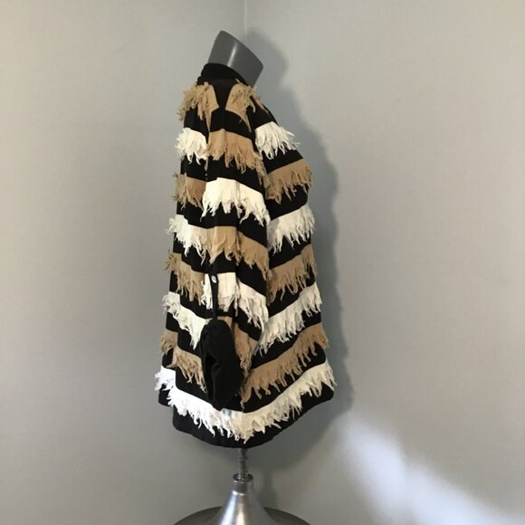 Yak Magik Fringed Button Front Lightweight Cardigan Size M - Picture 5 of 14